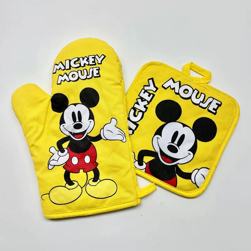 Lot de 2 gants de cuisine Disney Minnie Mouse avec manique assortie