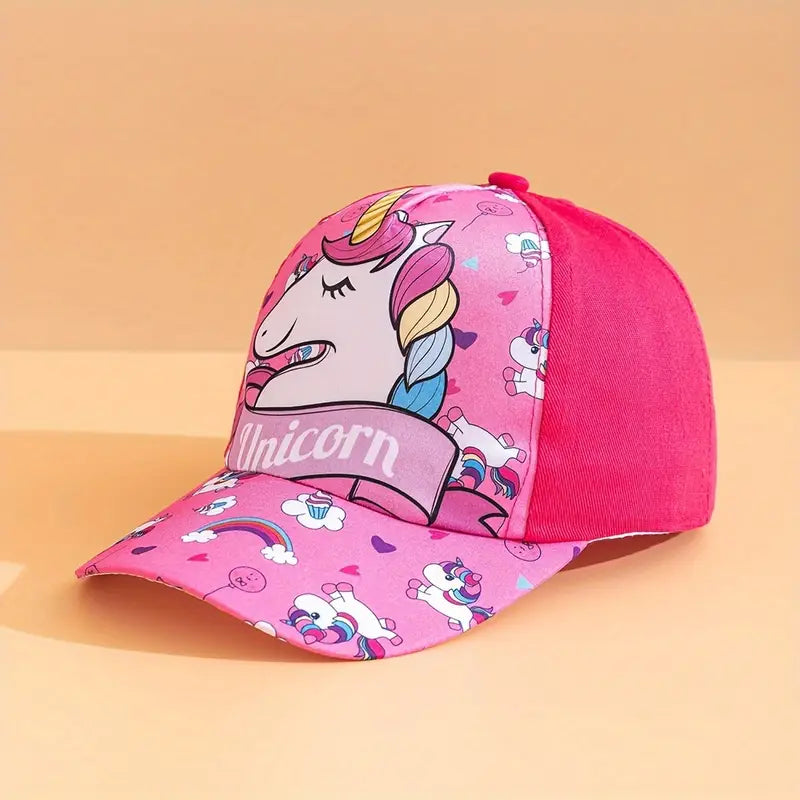 Casquette Enfant Licorne Colorée – Chapeaux et Casquettes Fille avec Motifs Arc-en-Ciel | Mode & Protection Soleil