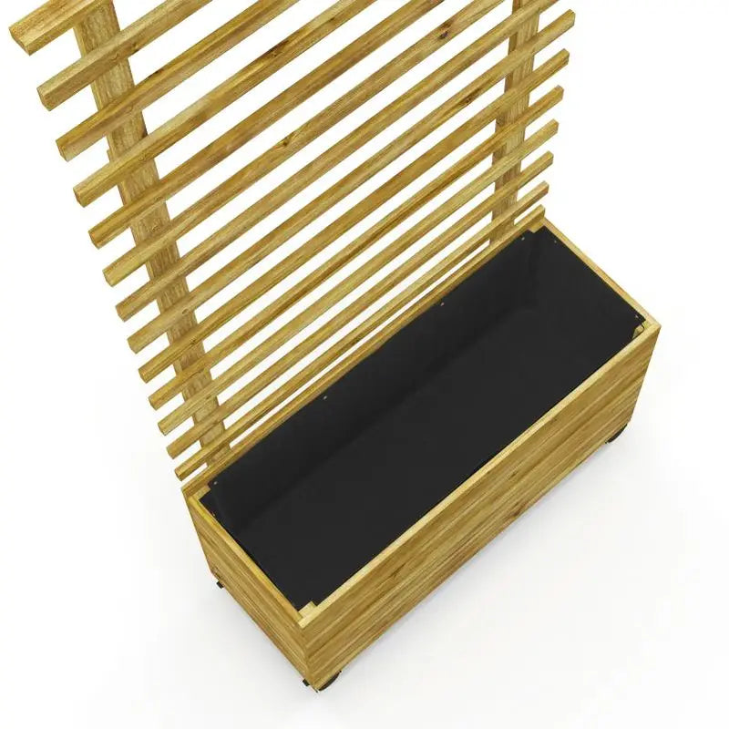 Jardinière en bois avec treillis intégré Pot de fleurs idéal pour plantes grimpantes, balcon et jardin