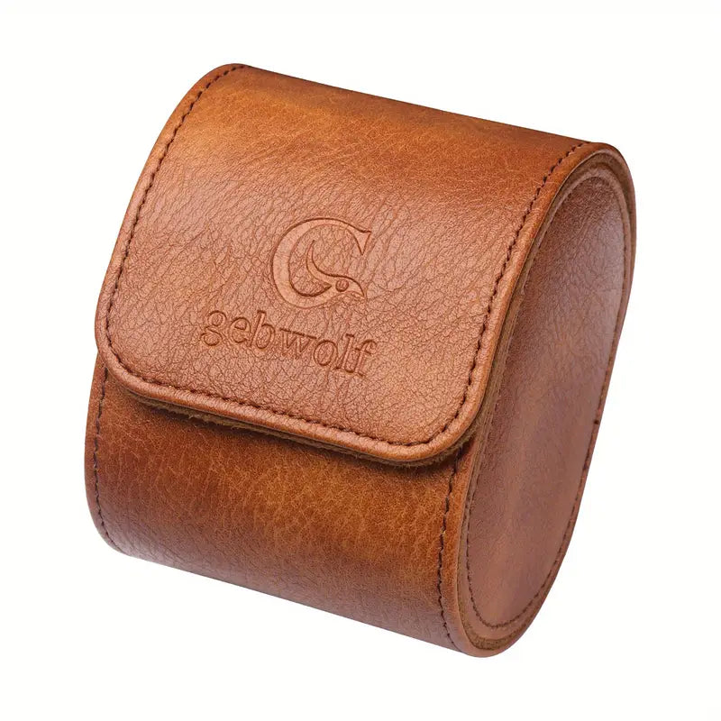 Étui de voyage en cuir pour montre – Boîte de rangement portable avec coussin protecteur