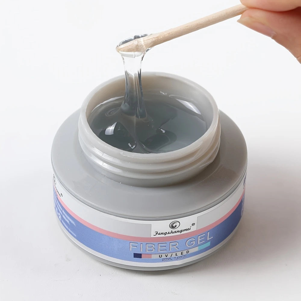 Gel Fibre pour Ongles UV/LED – Renforcement & Extension Naturelle, 30g