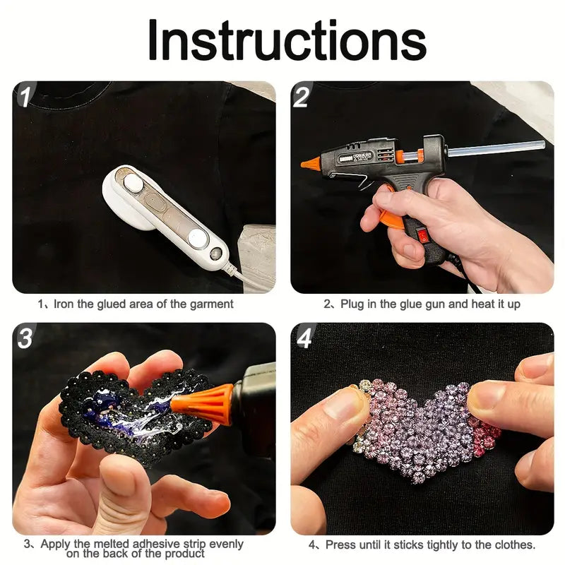 Broche cœur strass rouges et cristaux brillants – Pin’s élégant femme pour tenue chic et soirée