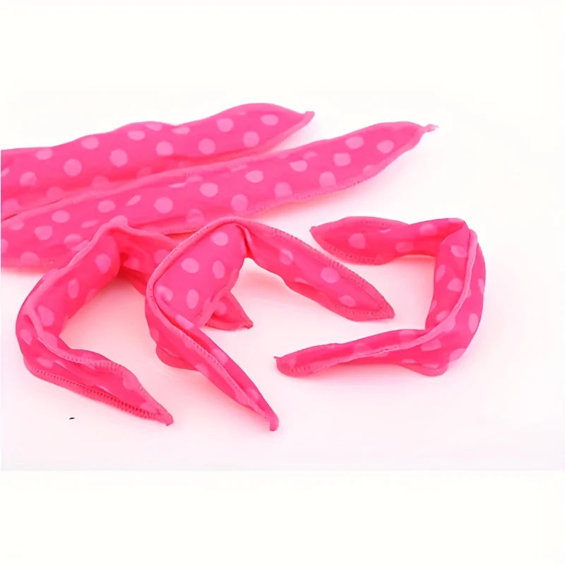 Bigoudis Souples Sans Chaleur – Lot de 10/20/30 Rouleaux Curling Cheveux en Tissu Satiné à Pois