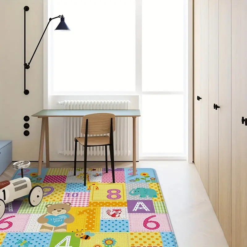 Tapis de Jeu Pliant pour Bébé – Tapis Éducatif Coloré et Antidérapant pour Chambre et Aire de Jeu