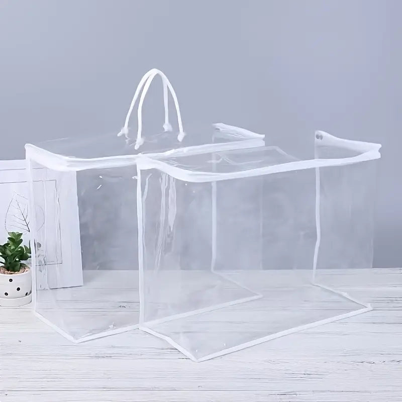 Sac de rangement transparent avec fermeture éclair  Idéal pour vêtements, couvertures et organisation