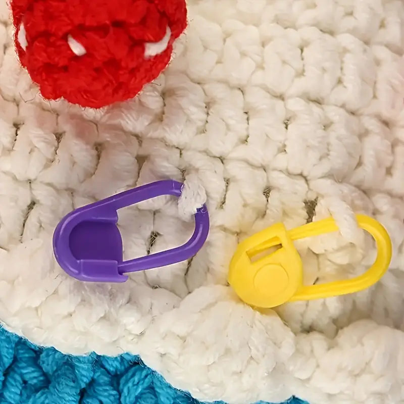 Lot de Marqueurs de Mailles Colorés en Plastique – Accessoires Pratiques pour Tricot et Crochet