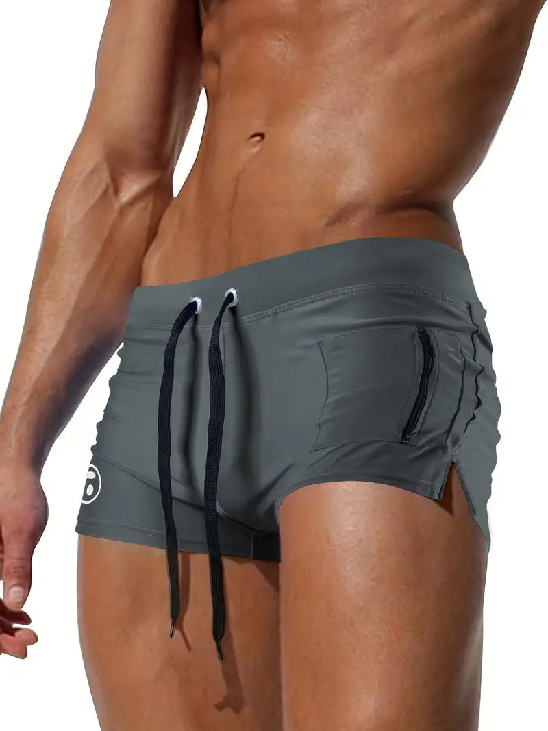 Short sexy homme moulant – Maillot de bain ajusté avec cordon noir, Confort & style séduction
