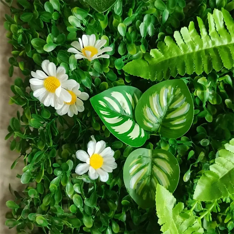 Panneau de Feuillage Artificiel Tropical – Décoration Murale et Clôture pour Jardin, Terrasse et Balcon