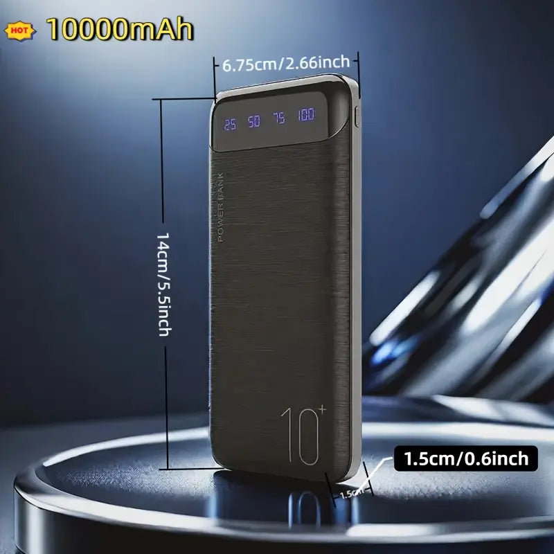 Power Bank 10000/20000mAh – Batterie Externe Haute Capacité avec Écran LED et Charge Rapide