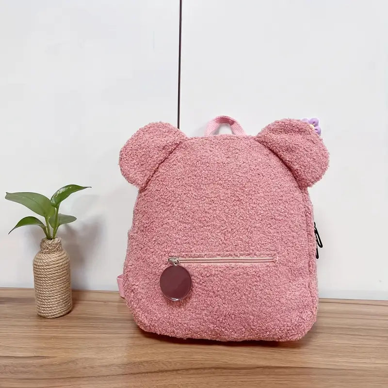 Sac à dos femme en peluche personnalisable – Style mignon, doux et confortable