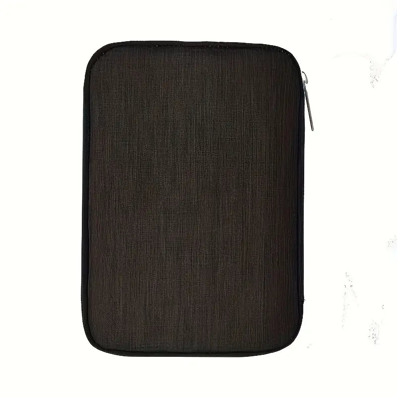 Housse de Rangement pour Tablette et Ordinateur Portable – Pochette de Protection Imperméable en Tissu Gris avec Fermeture Éclair