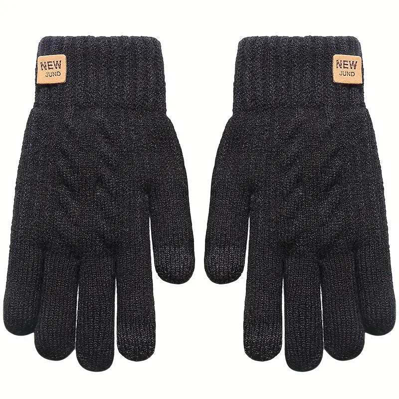Gants femme hiver tricotés doublés polaire – Chauds et confortables en maille beige élégante