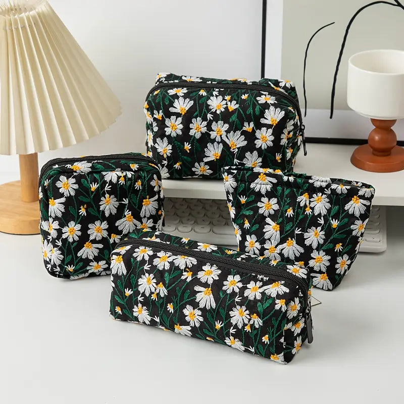 Trousse de toilette fleurie Pochette maquillage élégante et pratique