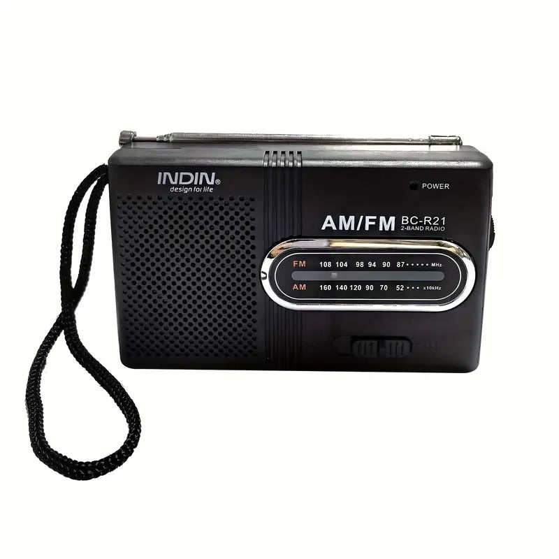 Radio Portable AM/FM à Piles avec Antenne Télescopique – Poste Radio de Poche Compact pour Voyage et Extérieur