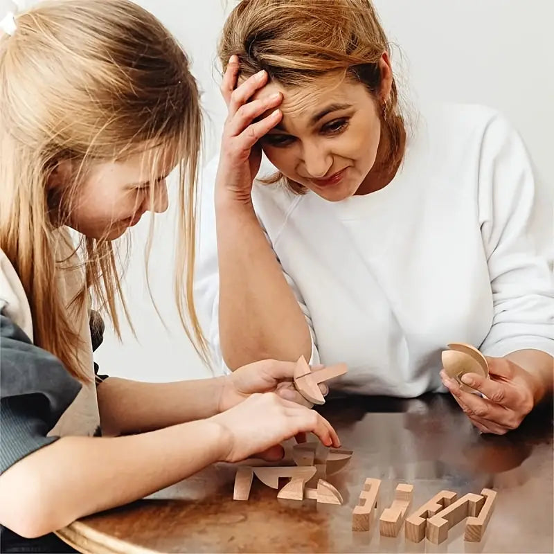 Casse-Tête Balle en Bois 3D – Puzzle de Construction et Démontage Éducatif pour Enfants et Adultes