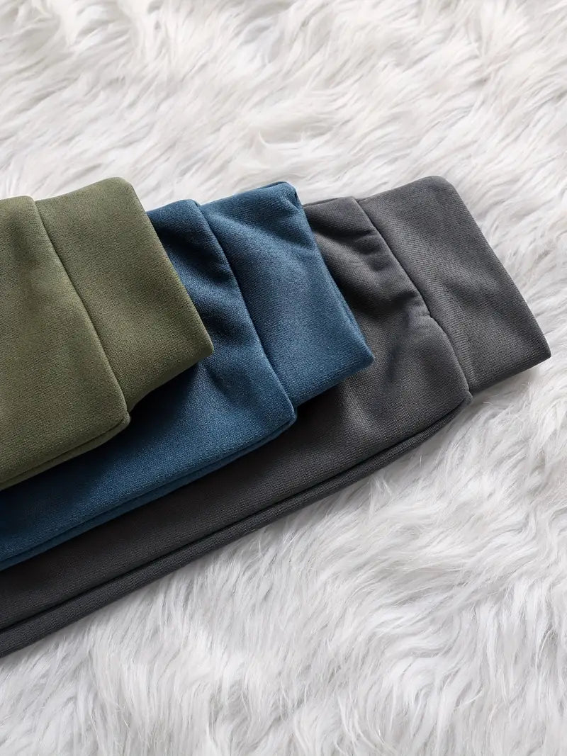 Pantalon Jogging Garçon Uni – Pantalons Enfant Confortables avec Taille Élastique et Cordon de Serrage