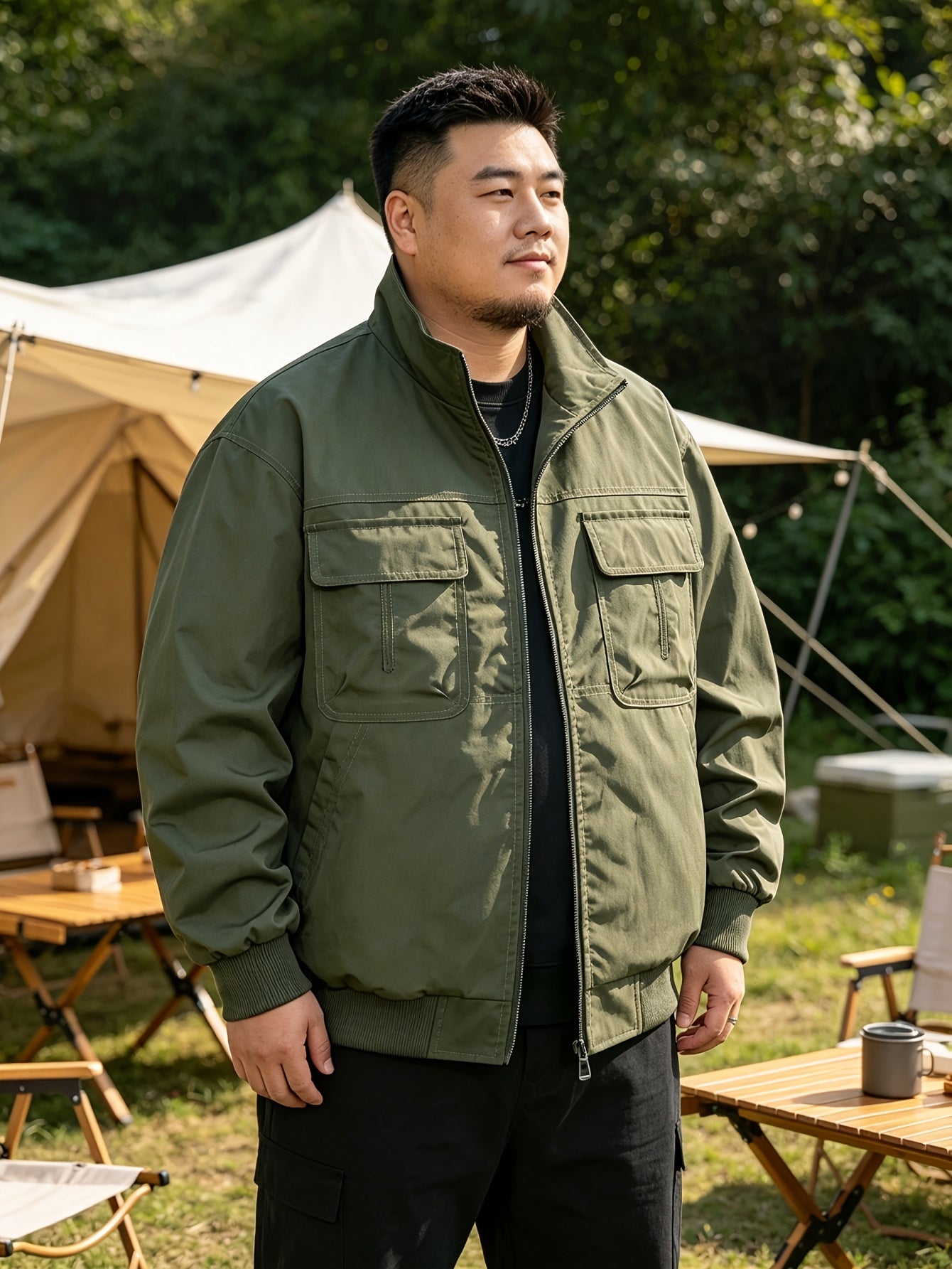 Veste d'extérieur grande taille pour homme