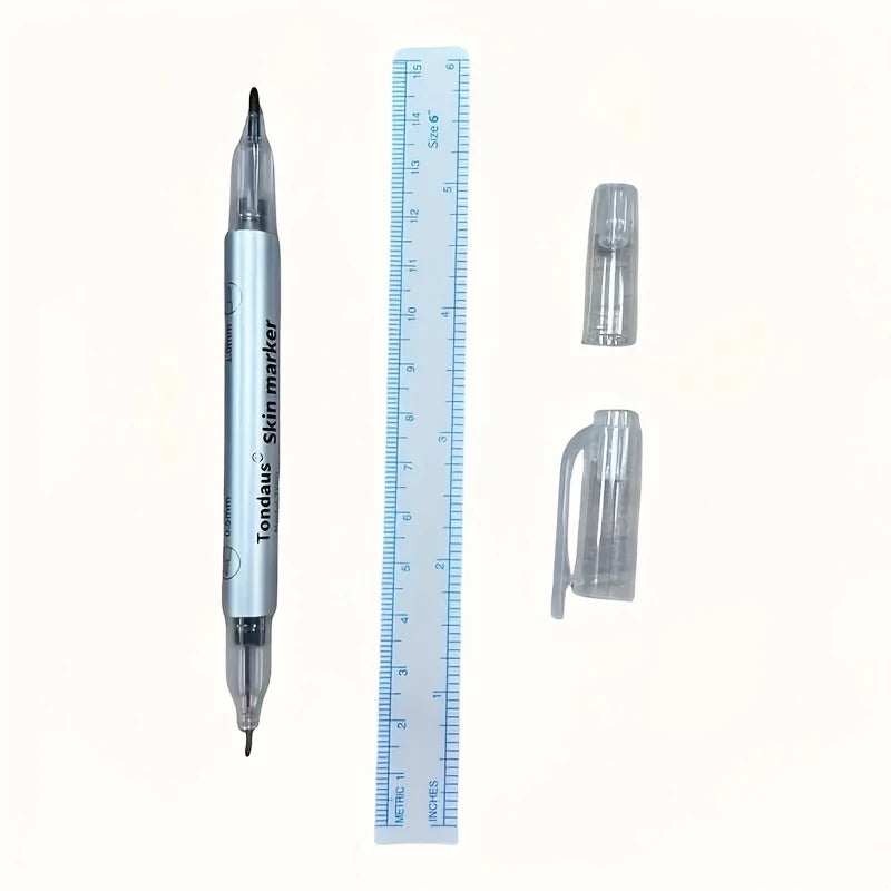 Stylo de Précision pour Tracé de Tatouage – Marqueur Chirurgical à Encre Violette Stérile
