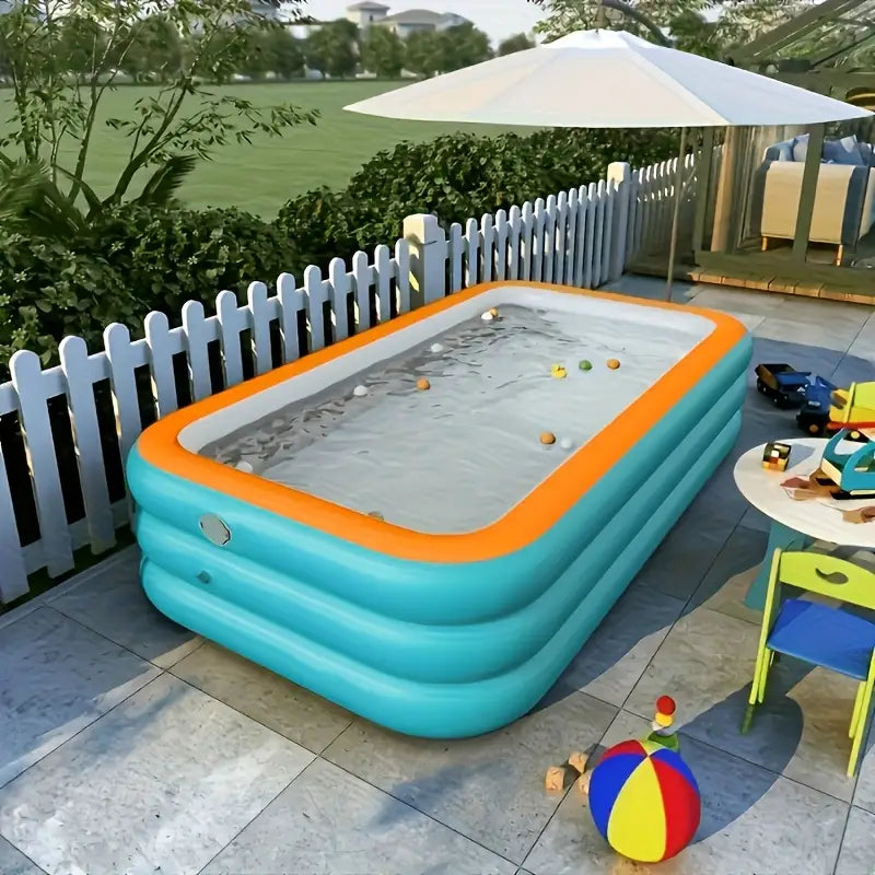 Piscine Gonflable Familiale XXL avec Toboggan Aire de Jeux Aquatique pour Jardin et Terrasse