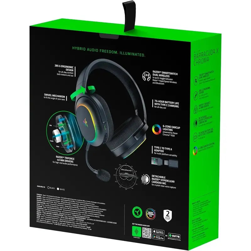 Casque Gamer Sans Fil RGB – Casque Audio Surround avec Micro Intégré pour PC et Ordinateurs Portables