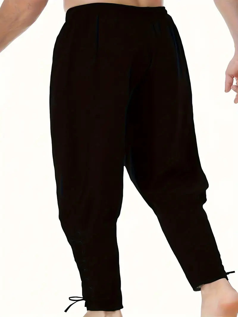 Pantalon fantaisie homme médiéval – Pantalon ample à lacets style renaissance bohème