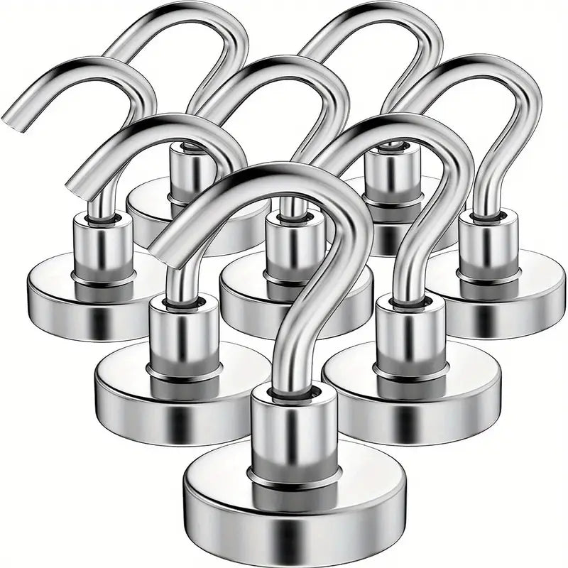 Crochets Magnétiques en Acier Inoxydable – Support Polyvalent pour Clés, Ustensiles et Câbles dans Magasin et Maison