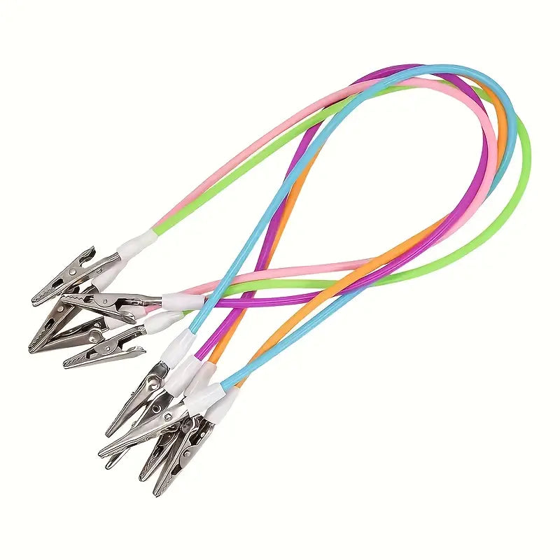 Pinces avec Cordon en Silicone Coloré – Accessoires Polyvalents pour Maintien et Fixation en Milieu Industriel