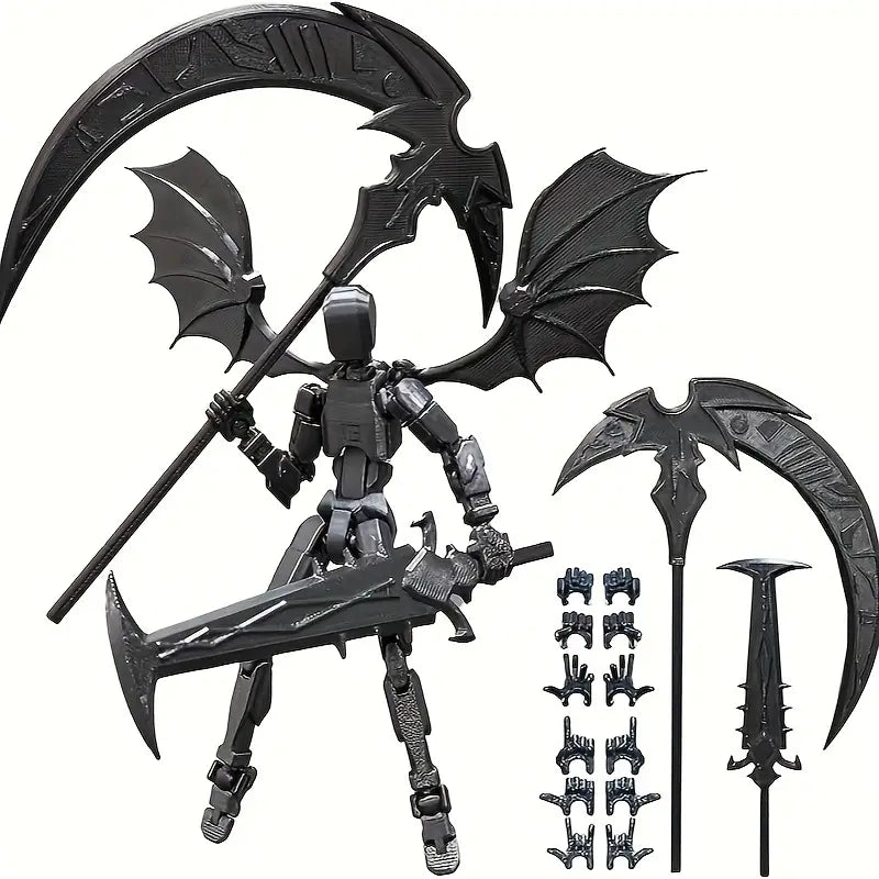Figurine articulée guerrier avec armes interchangeables – Ensemble de jeu combat et accessoires