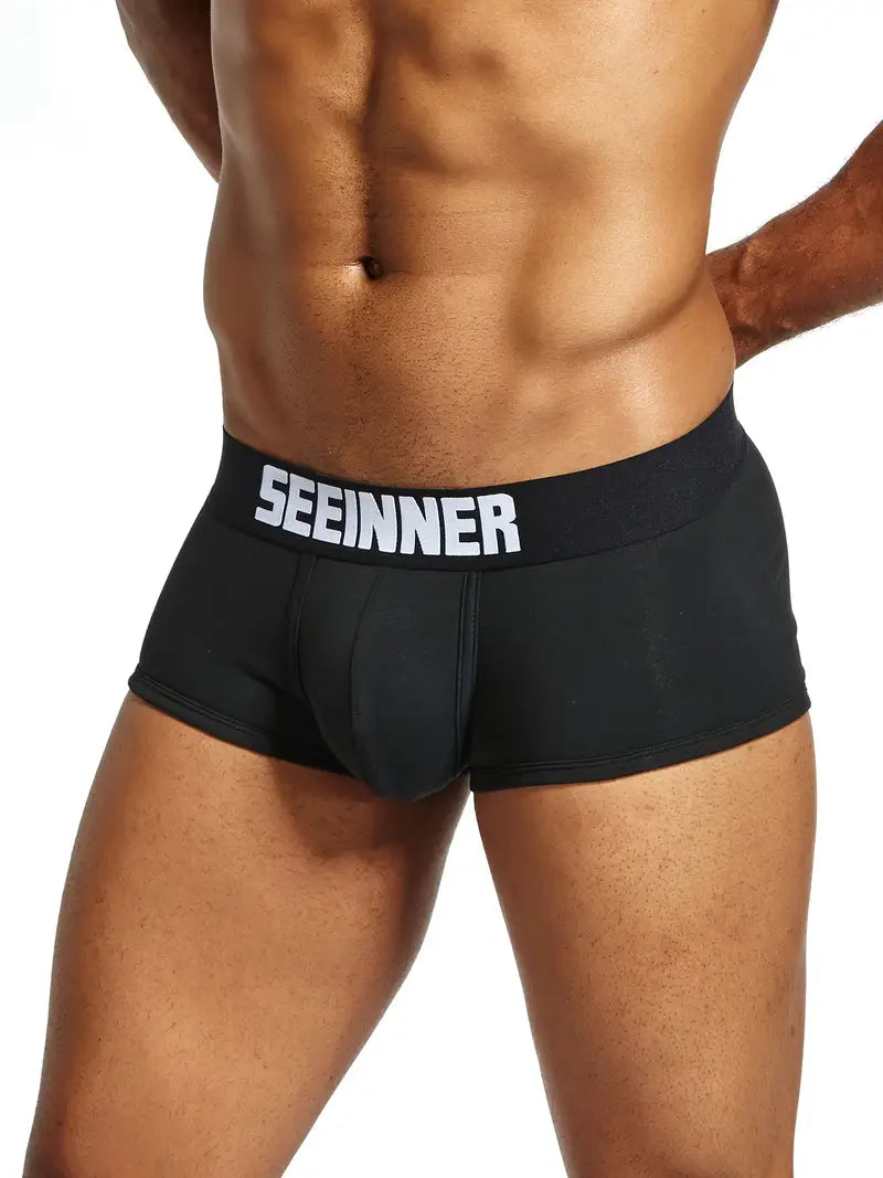 Boxer sexy homme – Sous-vêtement moulant SEEINNER confortable et séduisant