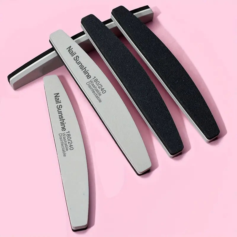 Limes à Ongles Professionnelles Double Face 100/180 – Outils de Polissage et Ponçage Manucure et Pédicure