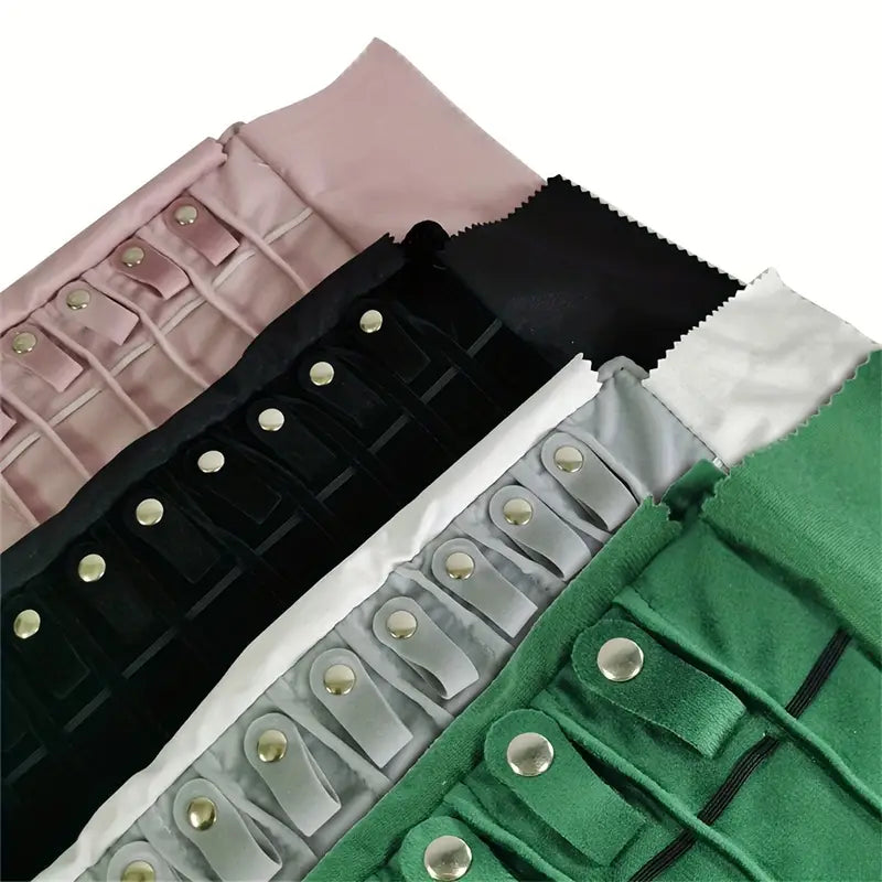 Trousse de Rangement pour Pinceaux et Outils – Étui en Tissu avec Boutons Pression, Multi-Couleurs