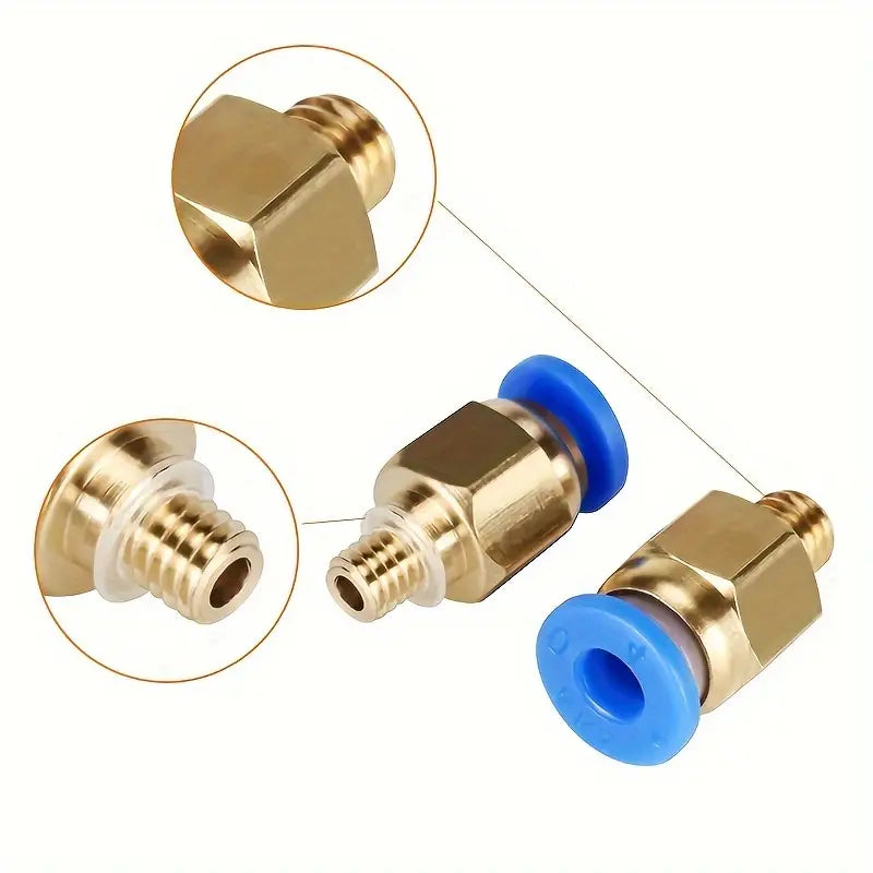 Raccord Pneumatique PC4-M6 pour Tube PTFE – Connecteur Rapide Haute Qualité pour Imprimante 3D et Extrudeur
