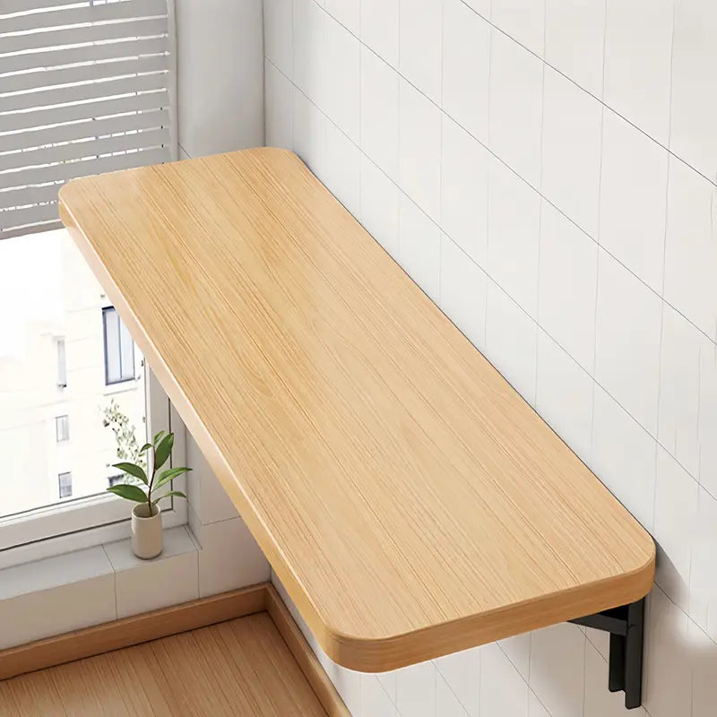 Bureau Mural Rabattable en Bois – Table Pliante Gain de Place pour Bureau ou Cuisine