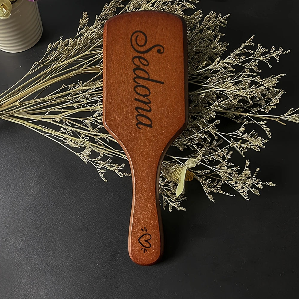 Brosse à Cheveux en Bois Personnalisée – Cadeau Unique & Naturel