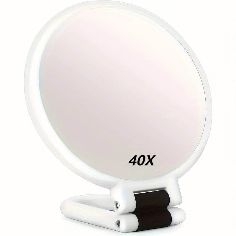 Miroir de Maquillage Grossissant 30/40X – Précision Extrême pour Épilation, Soins du Visage et Maquillage Détaillé