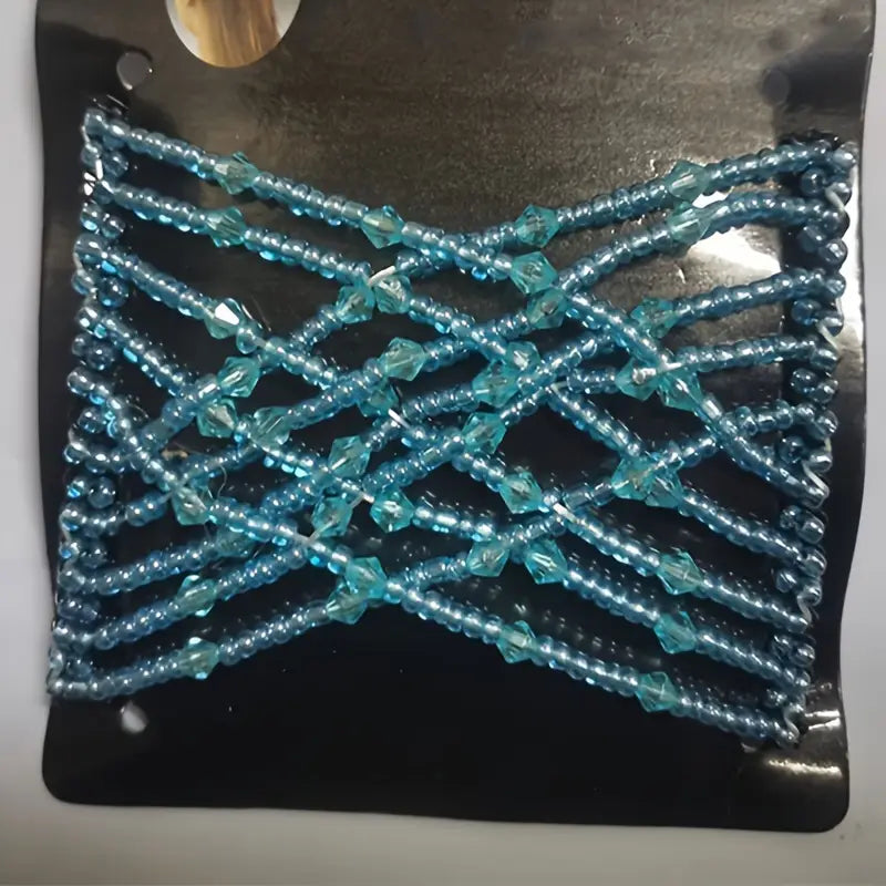 Barrette Élastique Magique avec Perles – Accessoire Cheveux Original pour Coiffures Rapides et Élégante