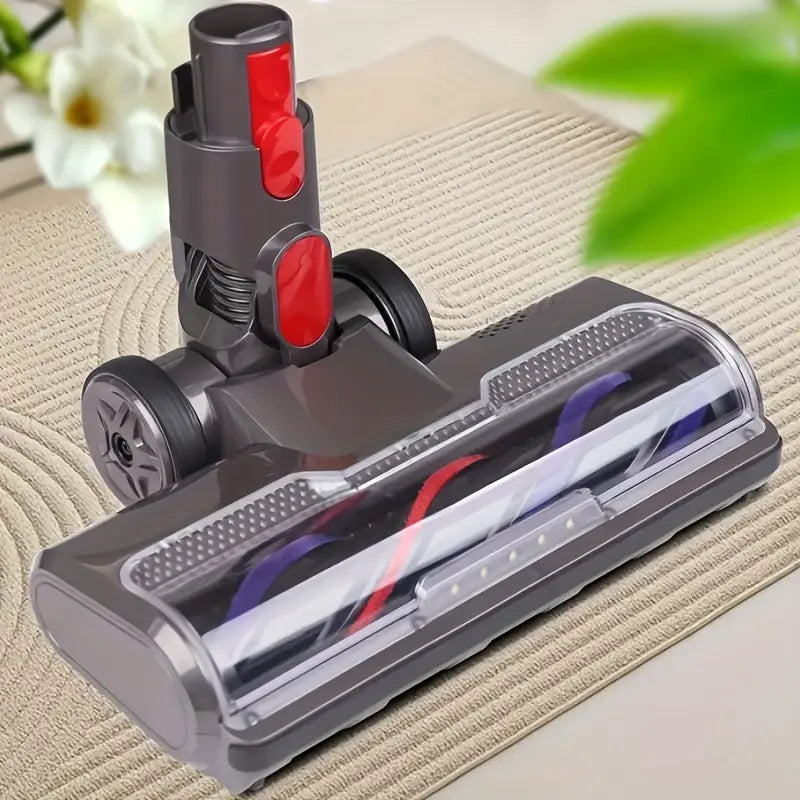Brosse Tête Motorisée pour Aspirateur Balai – Compatible Dyson V6/V7/V8/V10 – Avec Rouleau Rotatif et LED Intégrée