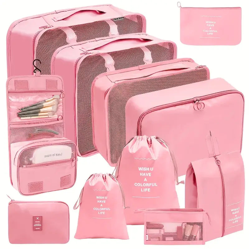 Lot de sacs de rangement voyage 9 pièces Organisateurs pratiques pour valises et vêtements