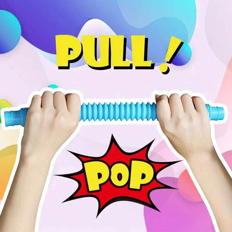 Tubes Pop It Sensoriels Colorés – Jouets Éducatifs et Anti-Stress pour Bébé et Tout-Petit