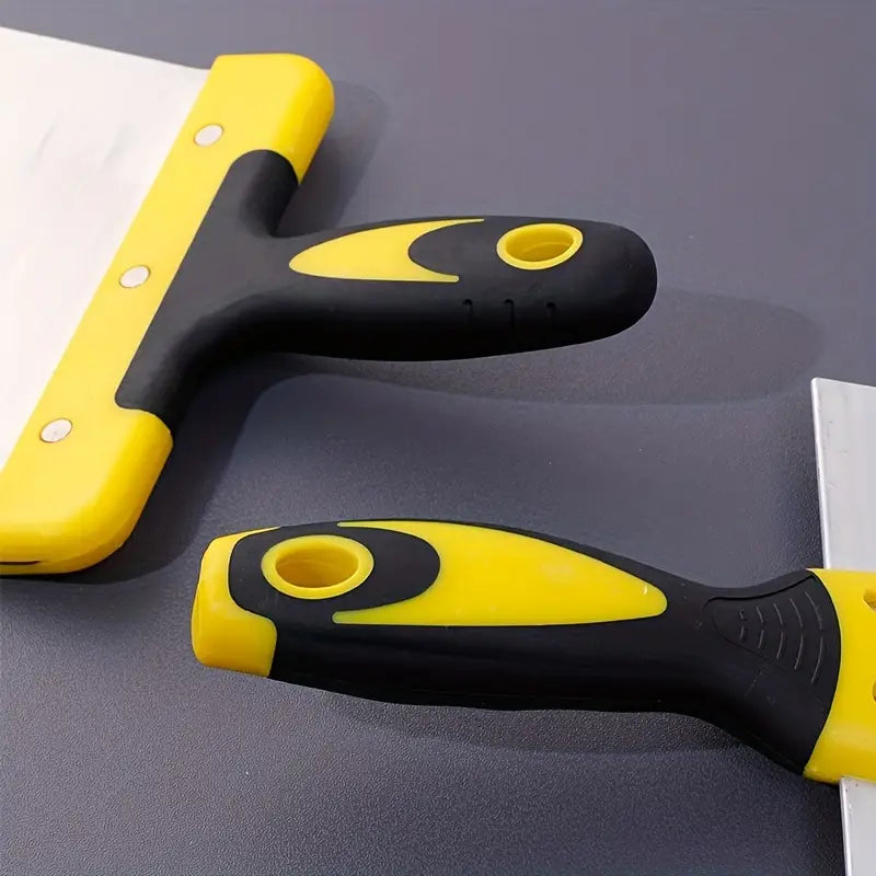 Spatule de Maçon Large en Acier Inoxydable – Manche Antidérapant pour Enduit, Plâtre et Lissage des Surfaces