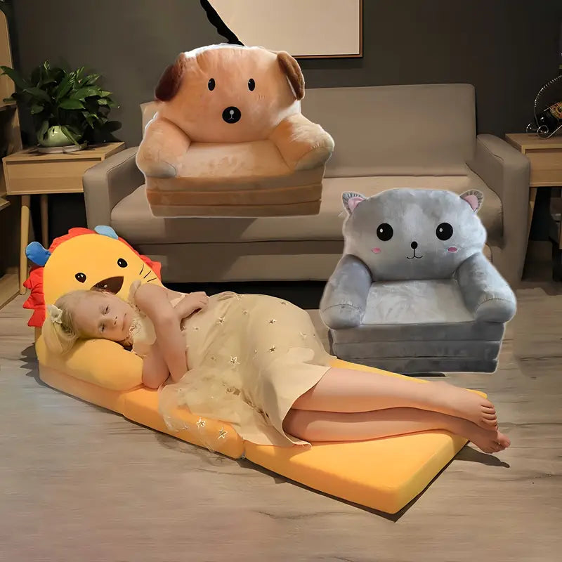 Fauteuil Enfant en Peluche Forme Chien – Chaise Douce et Confortable pour Chambre Bébé ou Aire de Jeu