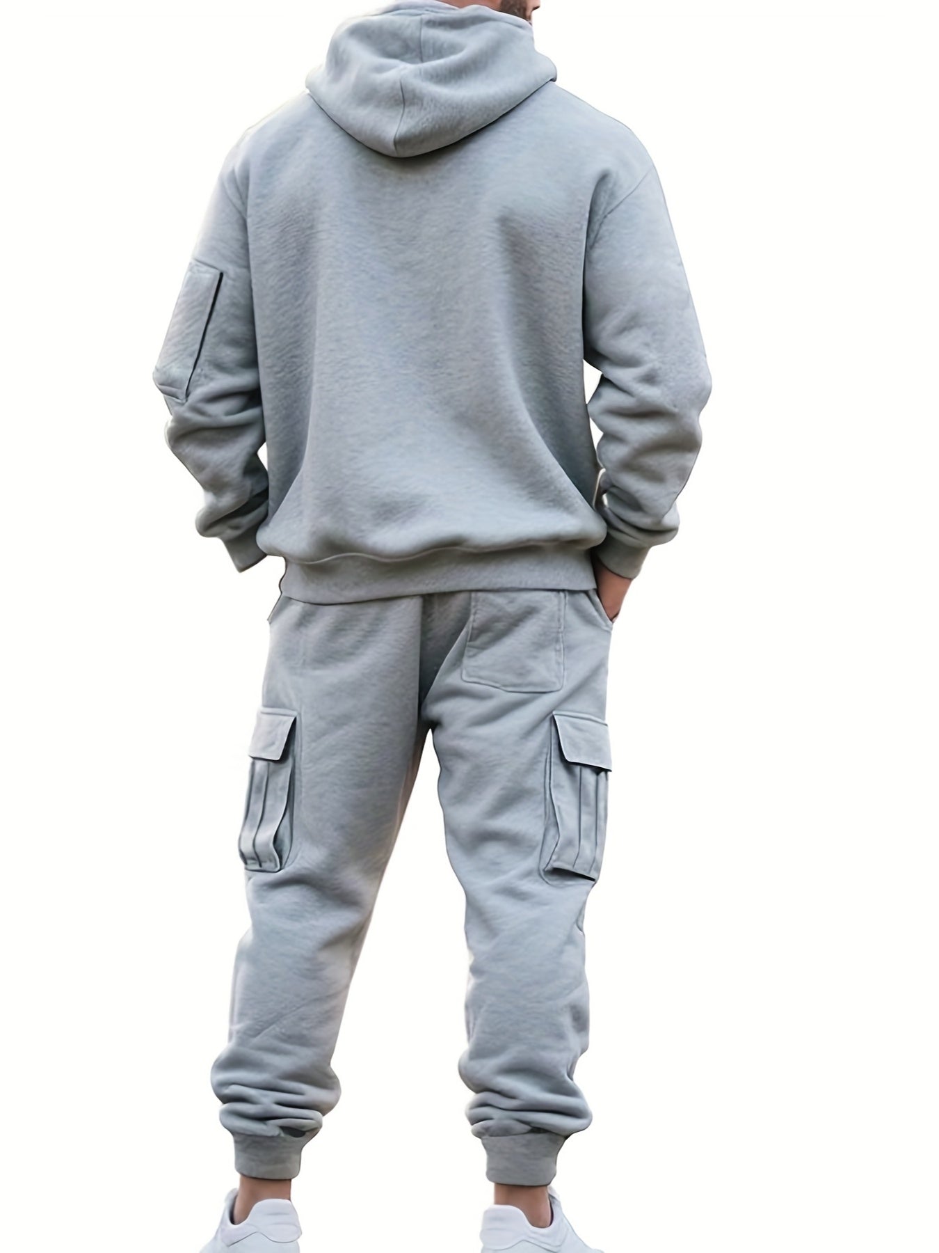Ensemble décontracté et athlétique à capuche zippée pour homme
