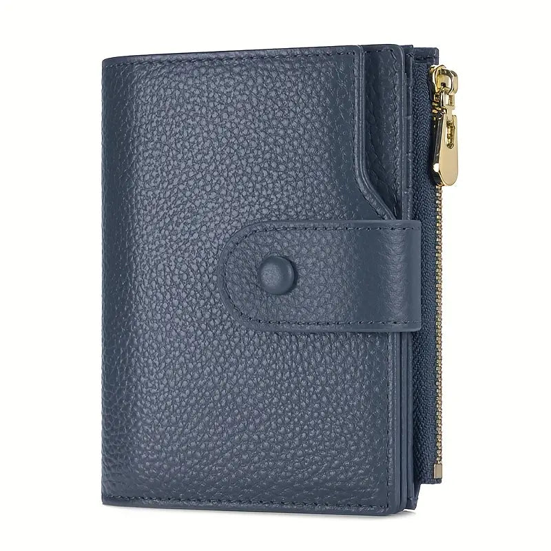 Portefeuille femme vert en cuir – Compact, élégant et pratique avec porte-cartes