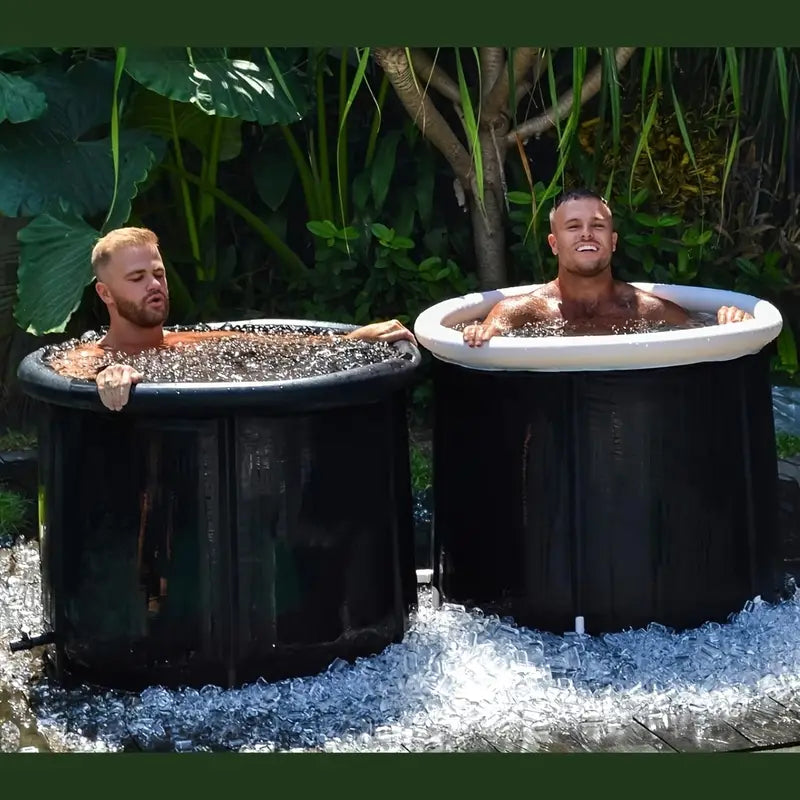 Bain Froid Portatif pour Cryothérapie Bassin d’Eau Glacée Pliable pour Récupération Musculaire