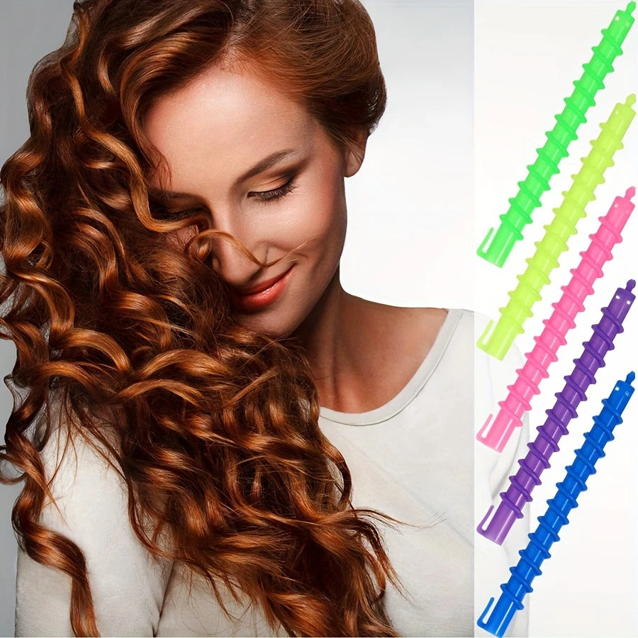 Bigoudis Spirales Magiques Sans Chaleur – Lot de 20 Curlers Colorés pour Boucles Définies Facilement