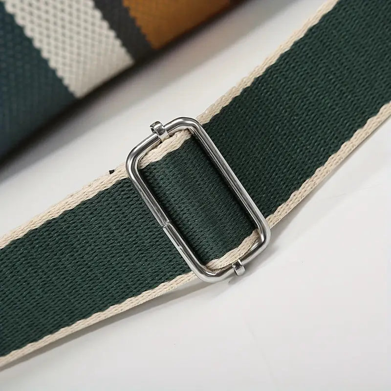 Sac de Voyage Rayé en Tissu Résistant – Cabine Week-End Grande Capacité avec Bandoulière Amovible