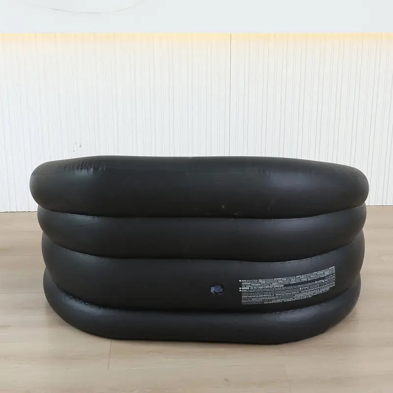Canapé Gonflable 2 Places Noir et Beige – Sofa d’Appoint Confortable pour Salon ou Camping