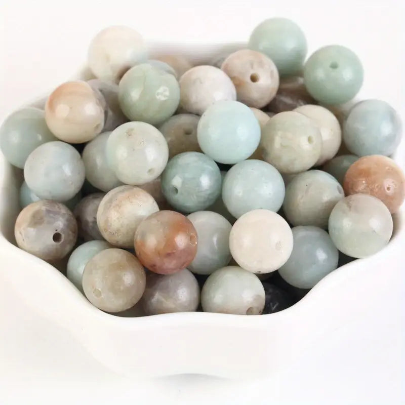Perles en pierre de lave noire – Pierres précieuses en vrac naturelles pour bijoux, lithothérapie et diffuseur d’huiles essentielles