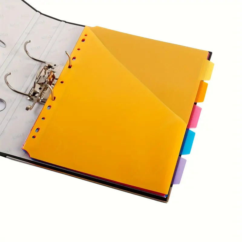 Intercalaires plastifiés A4 à onglets colorés – Séparateurs 6 positions pour classeur à anneaux, classement facile des documents