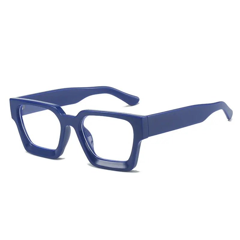 Lunettes homme rectangulaires noires – Monture épaisse tendance rétro pour un style affirmé